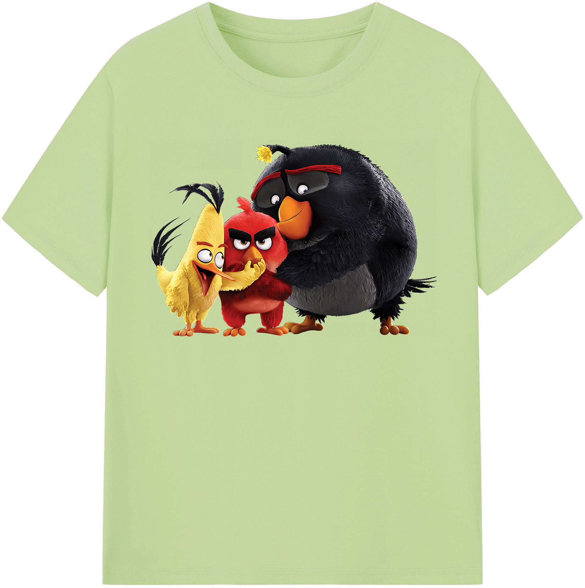 （画像用） Angry Birds アングリーバード 綿100％半袖Tシャツ（フロントプリント）